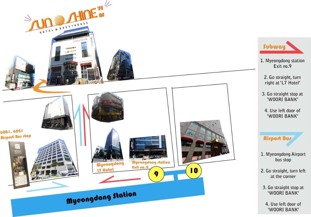 Myeongdong Sunshine Guesthouse Seoul Bagian luar foto